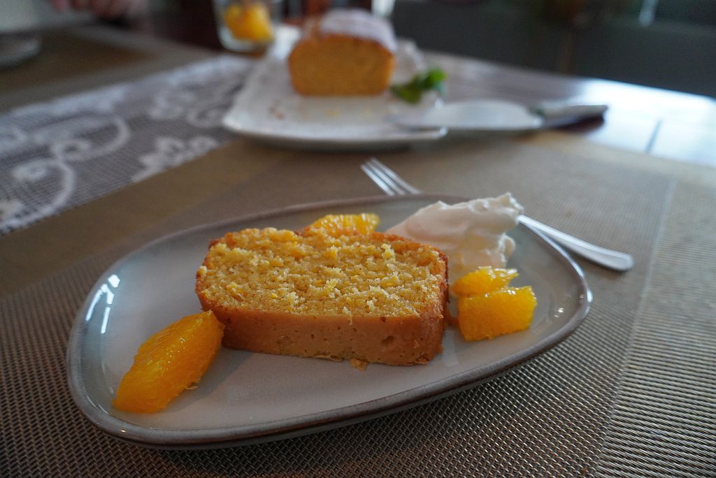 Orangenkuchen aufgeschnitten