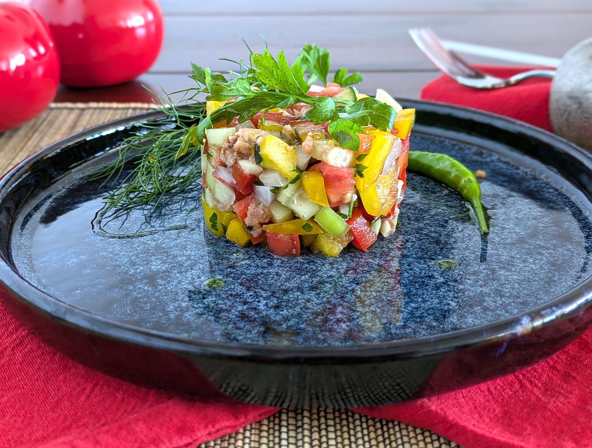 Sommertatar à la Gazpacho
