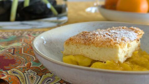 Topfencreme mit Orangenragout
