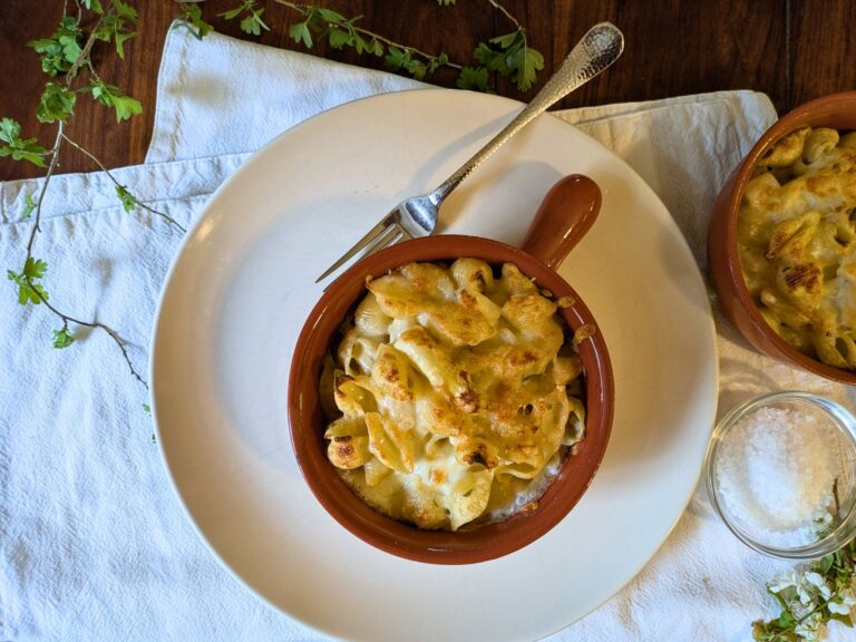 Spargel-Pasta überbacken