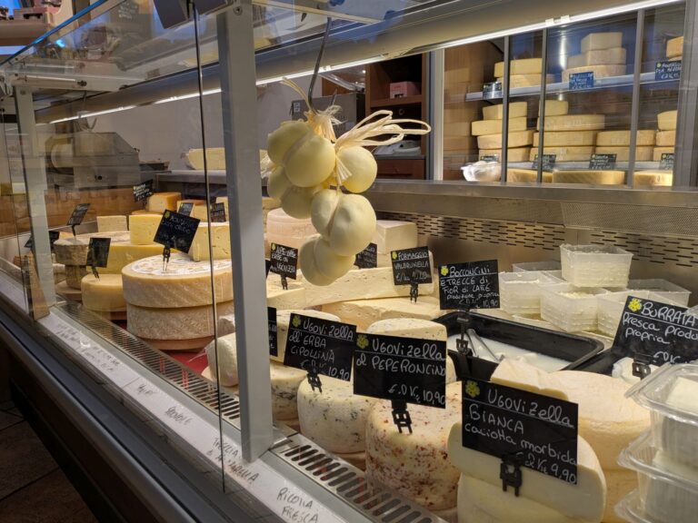 Großes Käseangebot in Ugovizza